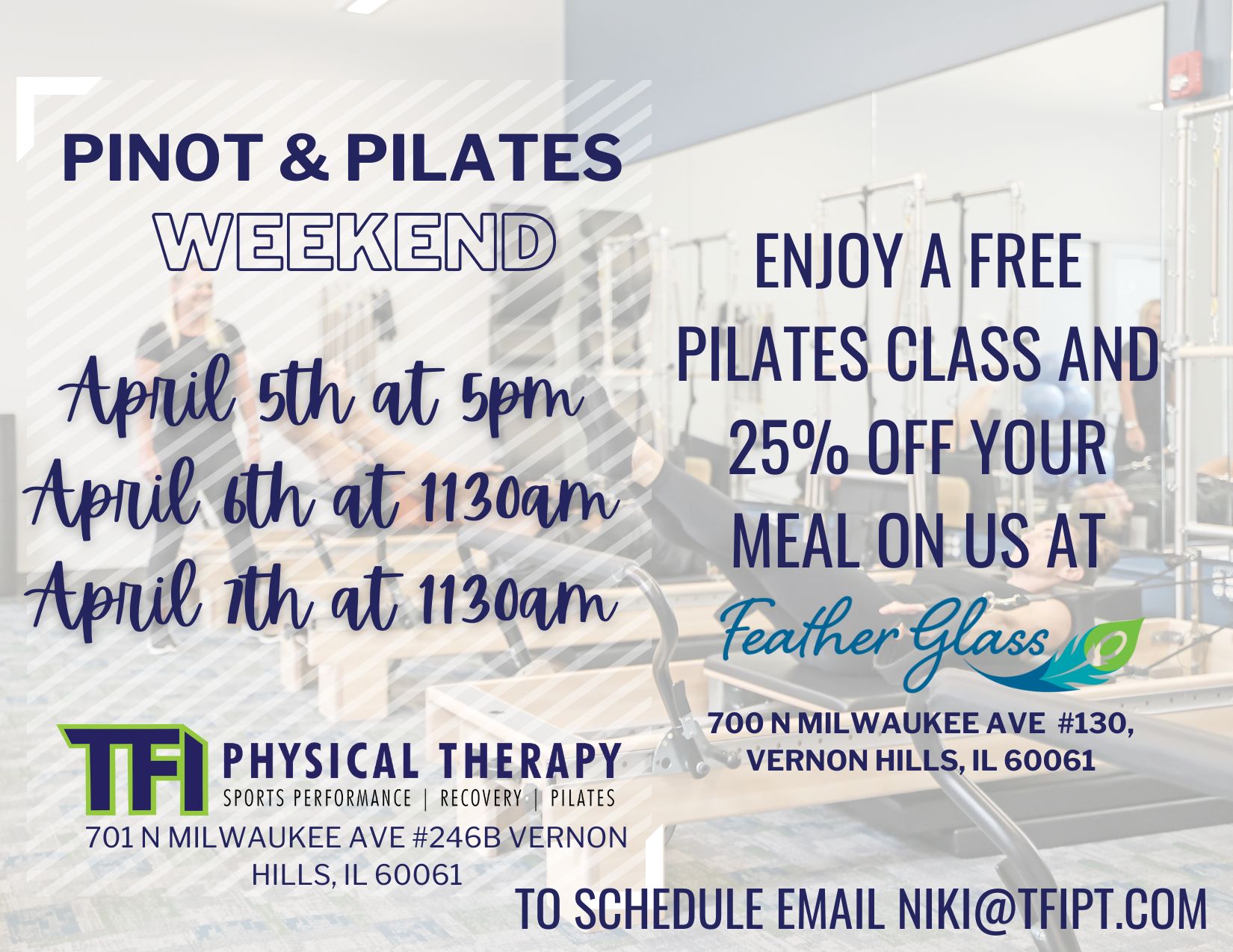 Pinot and Pilates Weekend